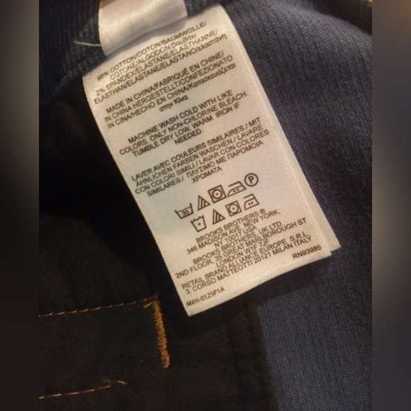 Brooks Brothers Navy Corduroy Skirt With Zipper Pockets Size 8 - Picture 10 of 10